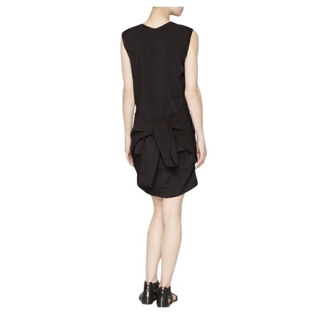 Theyskens’ Theory Dinta Tie Waist Black Sleeveless Wool Silk sz 2